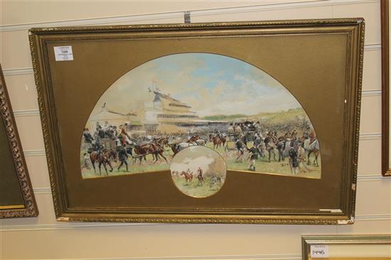 John Beer (fl.1895-1915) Derby Day 14 x 22in.